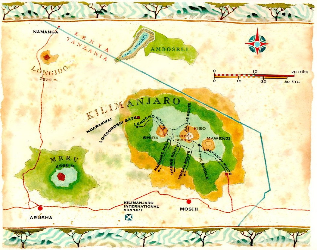 Гора килиманджаро на контурной карте. Рецепт Килиманджаро.